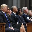 ¿Trump estuvo de más entre presidentes en funeral de Bush?