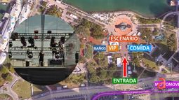 gran despliegue de america teve para cubrir concierto de fin de ano en bayfront park