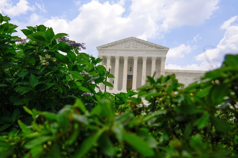 La sede de la Corte Suprema de Estados Unidos en Washington el 29 de junio del 2026. (AP foto/Mariam Zuhaib)