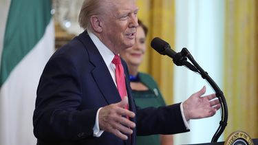 El presidente estadounidense Donald Trump en un evento en la Casa Blanca en Washington el 12 de marzo del 2025. (AP foto/Alex Brandon)