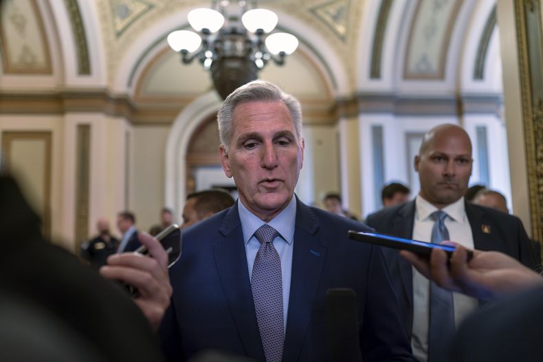 El presidente de la Cámara de Representantes de EEUU, el republicano Kevin McCarthy, en el Congreso en Washington, el 19 de septiembre de 2023. (Foto AP /J. Scott Applewhite)