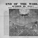 Esta imagen proporcionada por la Biblioteca Digital Adventista muestra parte de un documento del movimiento millerita que circuló el 16 de octubre de 1844 en el área de Boston, con un titular que decía: ¡Fin del mundo, 22 de octubre de 1844!. (Biblioteca Digital Adventista vía AP)
