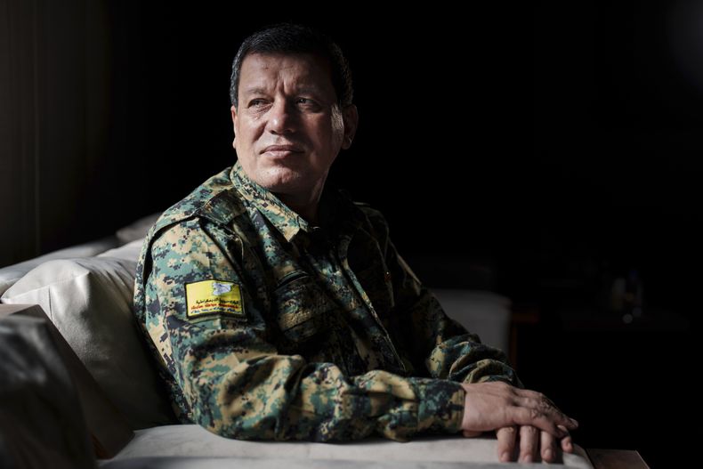 Mazloum Abdi, comandante de las Fuerzas Democráticas Sirias en Hassakeh, Siria, el 2 de febrero del 2025. (AP foto/Bernat Armangue)