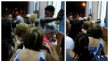 tumulto y descontento en cola para comprar pan en cuba