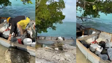 video: encuentran una balsa abandonada en  los cayos de florida proveniente de cuba