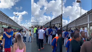 protesta de migrantes venezolanos provoca cierre de puente internacional entre mexico y ee.uu.