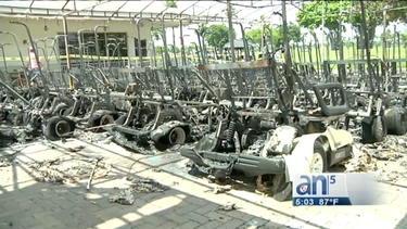 incendio intencional en campo de golf de miami