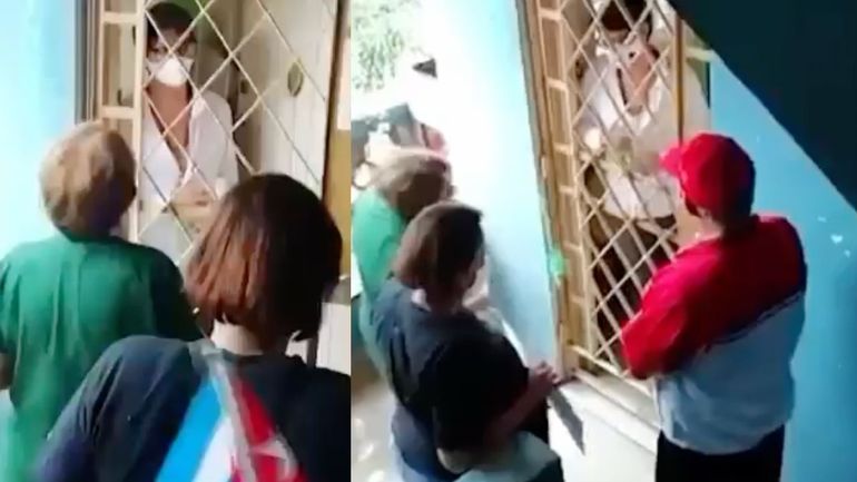Sale a la luz el video del acto de repudio contra Yunior García en la puerta de su casa
