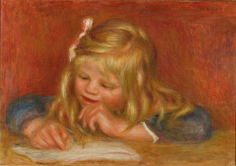 En la imagen, proporcionada por la ciudad de Cagnes-sur-Mer, en el sur de Francia, aparece “Coco lisant” (“Coco leyendo”), una pintura de Pierre-Auguste Renoir robada del museo dedicado al artista, en Cagnes-sur-Mer, el martes 8 de septiembre de 2026. (Ciudad de Cagnes-sur-Mer vía AP)