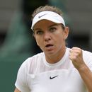 ARCHIVO - La rumana Simona Halep festeja durante su partido ante la estadounidense Amanda Anisimova, en Wimbledon, el 6 de julio de 2022 (AP Foto/Kirsty Wigglesworth, archivo)