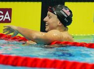 ledecky gana en 400 metros libres en mundial de natacion