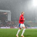 La noruega Ada Hegerberg calienta antes del encuentro entre Noruega y Suiza en el Grupo A de la Copa Mundial el martes 25 de julio del 2023. (AP Foto/Abbie Parr)