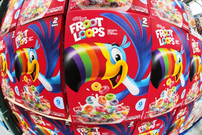 Productos Kellogg en un supermercado en Pittsburgh, el 14 de julio del 2025. (AP foto/Gene J. Puskar)