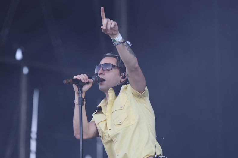 El cantante español Ralphie Choo durante su presentación en el festival AXE Ceremonia en el Parque Bicentenario en la Ciudad de México el sábado 5 de abril de 2025. (Foto AP/Ginnette Riquelme)