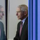 ARCHIVO - El médico Anthony Fauci, director del Instituto Nacional de Alergias y Enfermedades Infecciosas, llega a la Casa Blanca para hablar sobre el coronavirus, el 22 de abril de 2020, en Washington. (AP Foto/Alex Brandon, archivo)