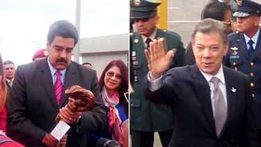 juan manuel santos y nicolas maduro se reunen en ecuador
