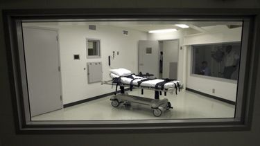 Cámara de inyección letal en el Correccional Holman, en Atmore, Alabama, el 7 de octubre de 2002. (AP Foto/Dave Martin, Archivo)
