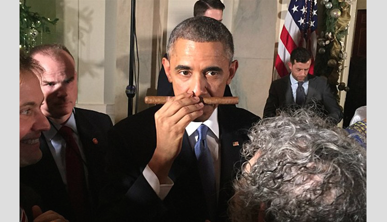 Obama tabaco cubano