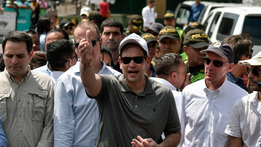 el senador marco rubio junto al congresista mario diaz balart llegaron  este domingo a cucuta para supervisar entrada de ayuda humanitaria a venezuela