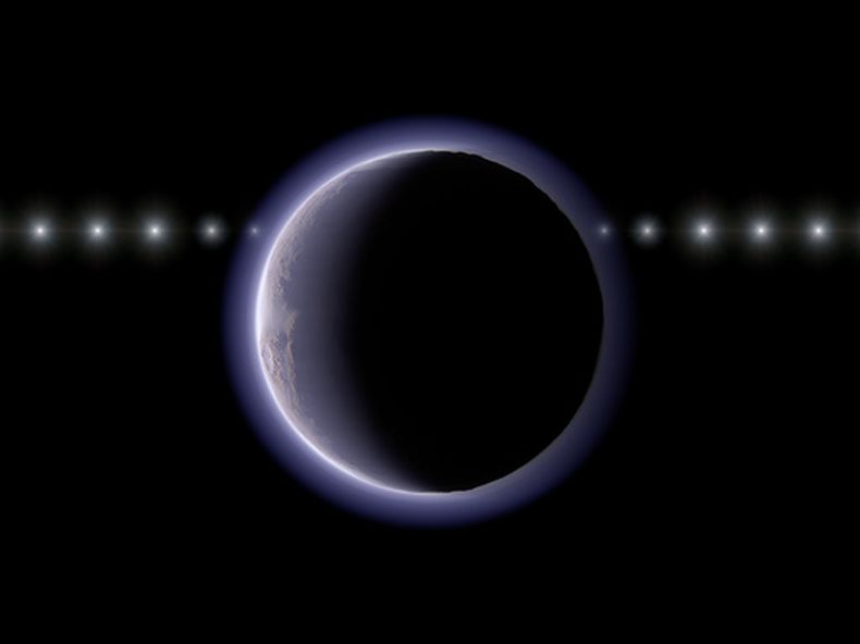 Bosquejo de un artista del cuerpo sideral recién descubierto más allá de Plutón, oficialmente llamado (612533) 2002 XV93. (Ko Arimatsu/NAOJ via AP)