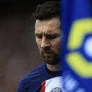 Lionel Messi del Paris Saint-Germain durante la derrota 3-1 ante Lorient, el domingo 30 de abril de 2023, en París (AP Foto/Aurelien Morissard)