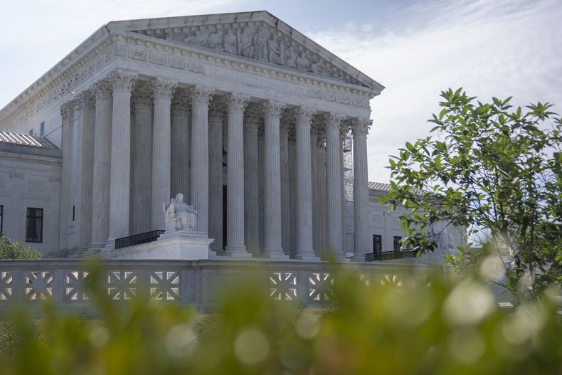 El edificio de la Corte Suprema de Estados Unidos, el viernes 28 de junio de 2024, en Washington. (AP Foto/Mark Schiefelbein)