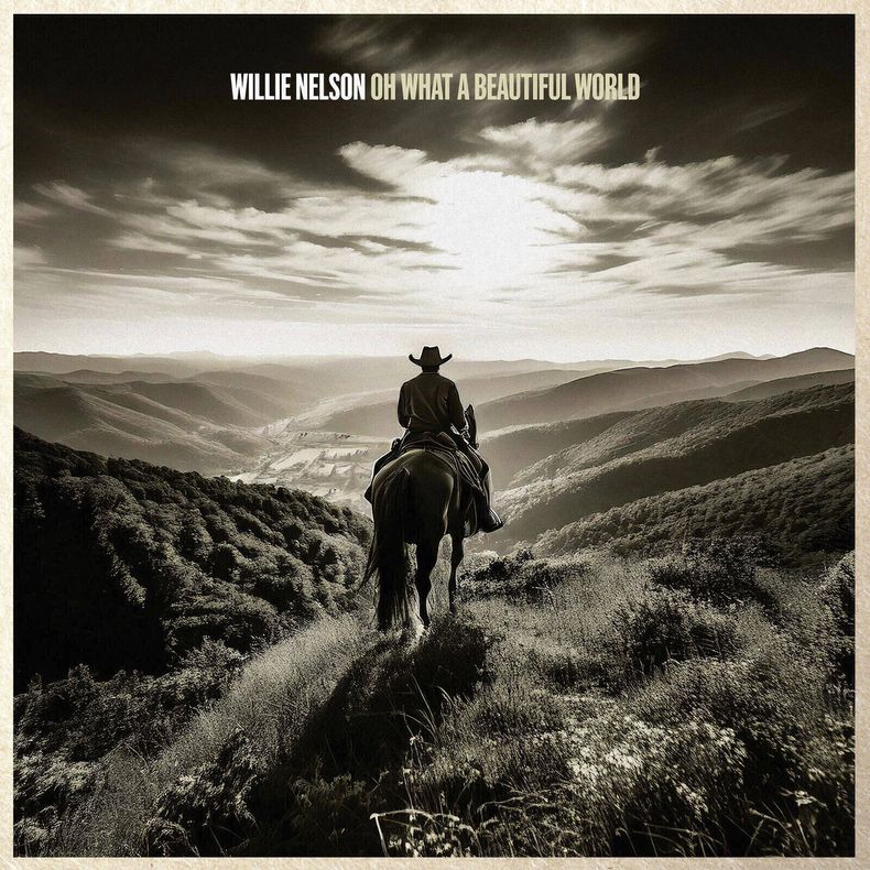 Esta imagen de portada del álbum publicada por Sony muestra Oh What A Beautiful World de Willie Nelson. (Sony via AP)