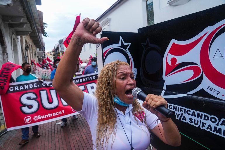 Panamá: Obreros marchan contra alza de gasolina y alimentos