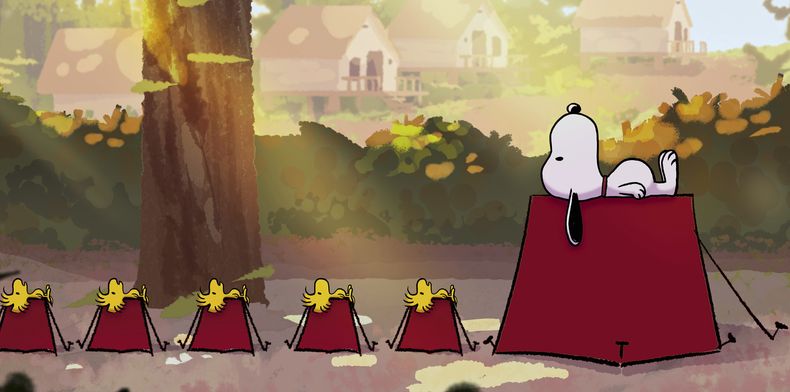 Esta imagen publicada por Apple TV+ muestra una escena de Snoopy Presents: A Summer Musical. (Apple TV+ via AP)