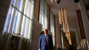 El presidente de EEUU, Donald Trump, en el Centro John F. Kennedy para las Artes Escénicas, en Washington, el lunes 17 de marzo de 2025. (Pool vía AP)