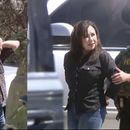 This image taken from video provided by KFOX14 shows former Doña Ana County Magistrate Judge Jose Luis Joel Cano, left, and his wife, Nancy Cano, being arrested Thursday, April 24, 2025, in Las Cruces, N.M. (KFOX14 via AP)