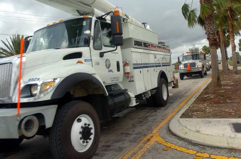 Un camión de la Florida Power & Light. Foto de archivo.