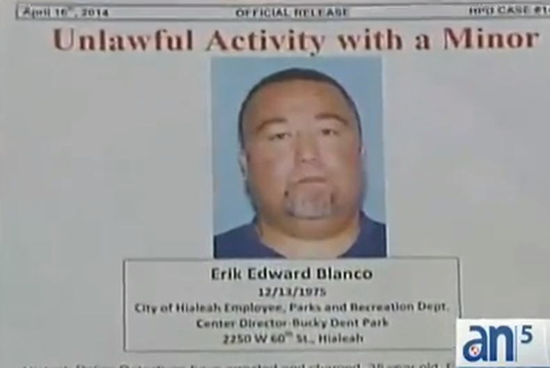Hoy se presentó en corte el empleado del departamento de parques y recreación de Hialeah acusado de tener sexo con una adolescente.