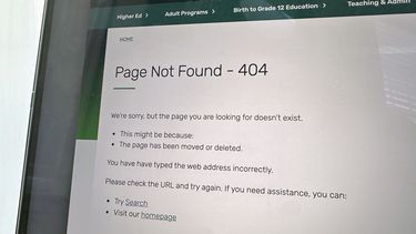 Esta fotografía muestra una página del sitio web del Departamento de Educación de Estados Unidos el 24 de enero de 2025, en Washington. (AP Foto/Alex Brandon, Archivo)
