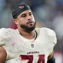 ARCHIVO - Isaiah Adams, jugador de los Cardinals de Arizona, tras el partido contra los Seahawks de Seattle, el 25 de septiembre de 2025, en Glendale, Arizona. (AP Foto/Ross D. Franklin)