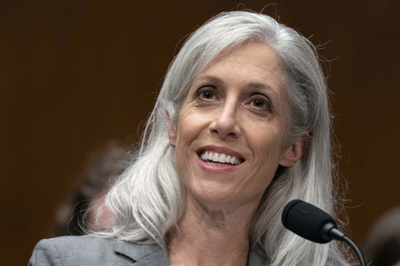 Susan Monarez, ex directora de los Centros para el Control y la Prevención de Enfermedades, en el Capitolio en Washington el 17 de septiembre 2025. (AP foto/Jose Luis Magana)