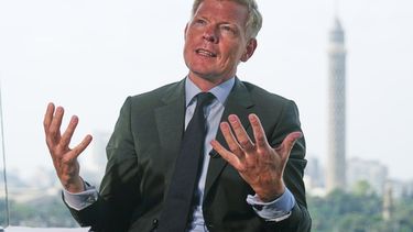 Hans Grundberg, enviado de la ONU para Yemen, habla en entrevista con The Associated Press en El Cairo, Egipto, el martes 29 de septiembre de 2026. (AP Foto/Amr Nabil)