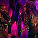 Offset, izquierda, y Quavo de Migos durante su presentación en los Premios BET el domingo 25 de junio de 2023, en el Teatro Microsoft en Los Angeles. (Foto AP/Mark Terrill)
