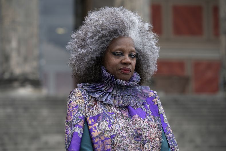 En esta imagen proporcionada por Lionsgate, Viola Davis en una escena de The Hunger Games: The Ballad of Songbirds and Snakes. (Lionsgate vía AP)