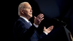 El presidente Joe Biden habla en la conferencia legislativa nacional del sindicato de la construcción, Washington, 25 de abril de 2023. (AP Foto/Andrew Harnik)