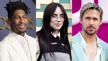 En esta combinación de fotografías Jon Batiste, izquierda, Billie Eilish, centro, y Ryan Gosling, quienes tendrán números musicales en los Oscar el 10 de marzo. (Foto AP)