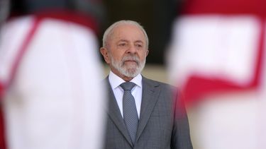 El presidente brasileño Luiz Inácio Lula da Silva durante un evento en el palacio presidencial de Planalto, en Brasilia, Brasil, el miércoles 9 de julio de 2025. (AP Foto/Eraldo Peres)