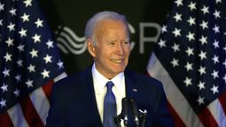 El expresidente de Estados Unidos, Joe Biden, habla en la conferencia de Defensores, Asesores y Representantes de los Discapacitados en Chicago, el martes 15 de abril de 2025. (AP Foto/Nam Y. Huh)