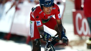 americateve | Nairo Quintana de Colombia en la contrarreloj de la d&eacute;cima etapa en la Vuelta de Espa&ntilde;a el 2 de septiembre del 2014. (AP Foto/Ivan Aguinaga)