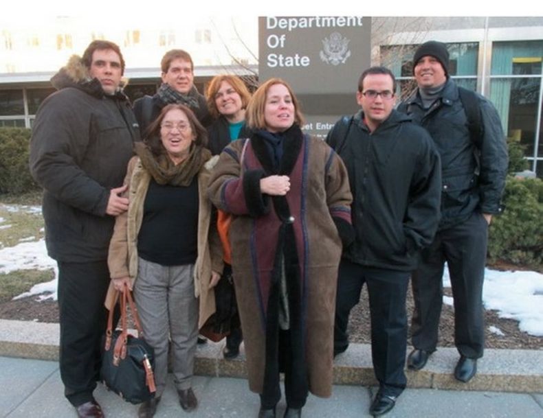 La delegación de periodistas cubanos que estuvo en Washington, DC, para cubrir la segunda ronda de negociaciones entre EEUU y Cuba.