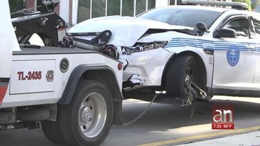 aparatoso accidente en la pequena habana involucra a una patrulla