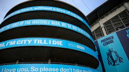 Vista del estadio Etihad del Manchester City previo al partido contra el Real Madrid en la Liga de Campeones femenina, el jueves 1 de octubre de 2026, en Manchester. (AP Foto/Dave Thompson)
