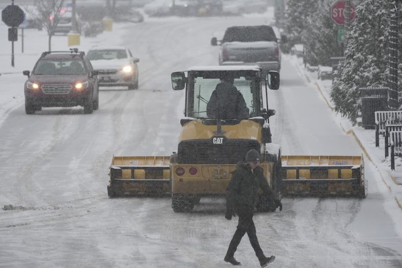 La tormenta invernal en Cincinnati, Ohio, el 5 de enero del 2025. (AP foto/Joshua A. Bickel)