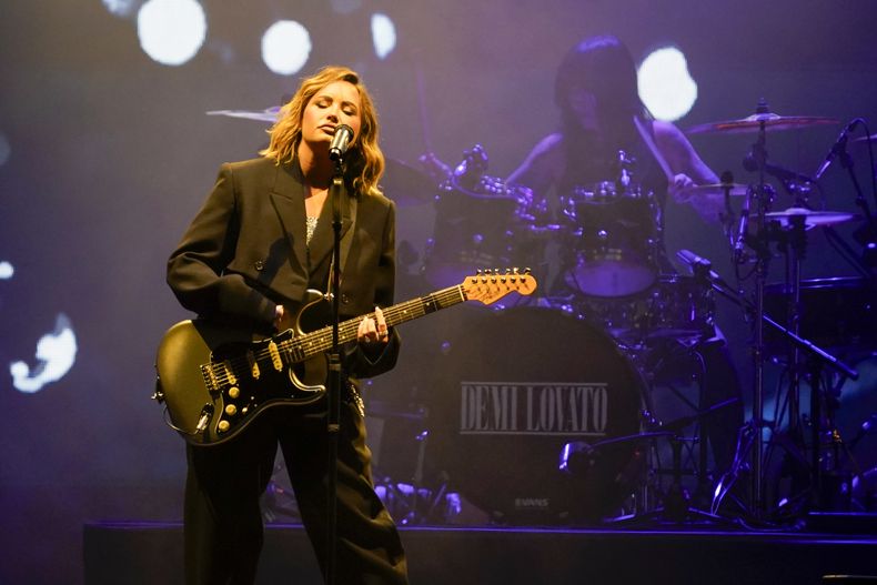 Demi Lovato durante su concierto en el festival HERA HSBC en la Ciudad de México el sábado 24 de agosto de 2024. (Foto AP/Aurea Del Rosario)