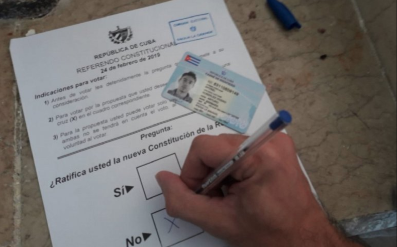 Votaciones en Cuba NO